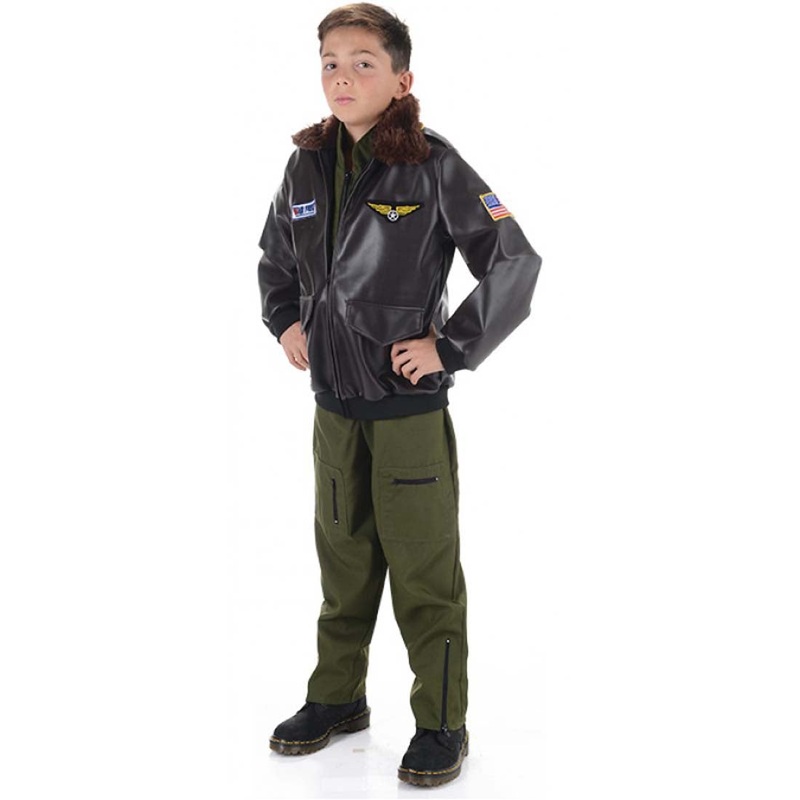 Flight Jacket Boys Top Gun Accessory Child Medium