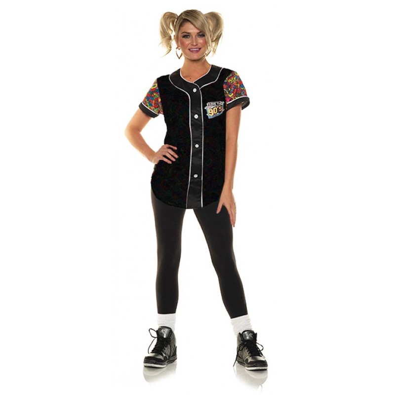 Fresh Womens 90s Hip Hop Costume Baseball Jersey Womens Small