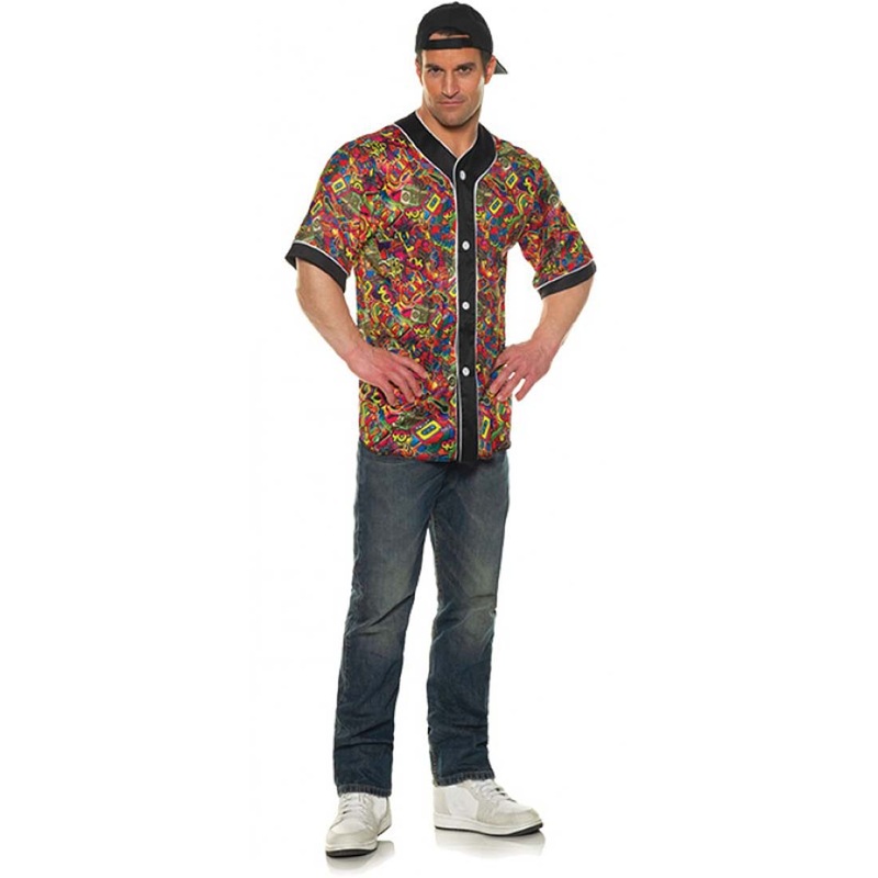 Player Mens 90s Hip Hop Costume Baseball Jersey Mens OS