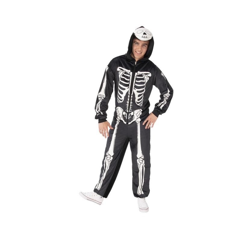 Skeleton Adult Comfy Onesie Costume Adult Large/Extra Large