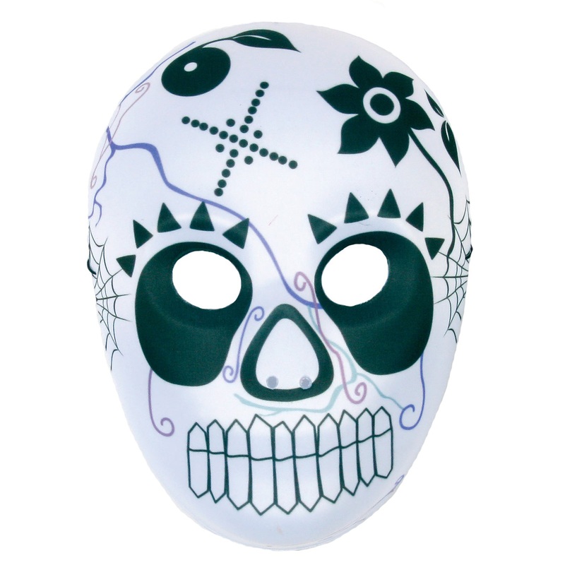 Skull Adult Day Of The Dead Mask Adult One Size