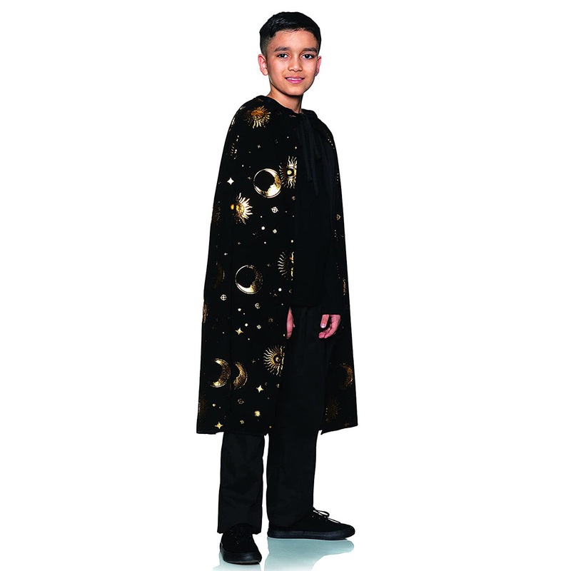 Wizard Boys Black Cape Child One Size