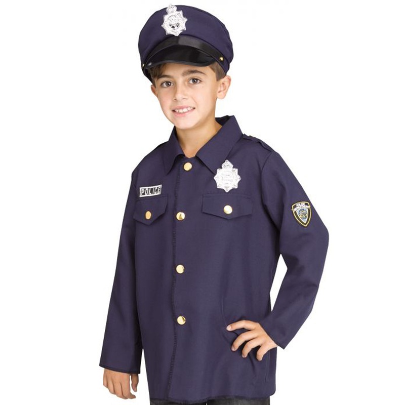 Police Child Shirt Hat Set Child Large