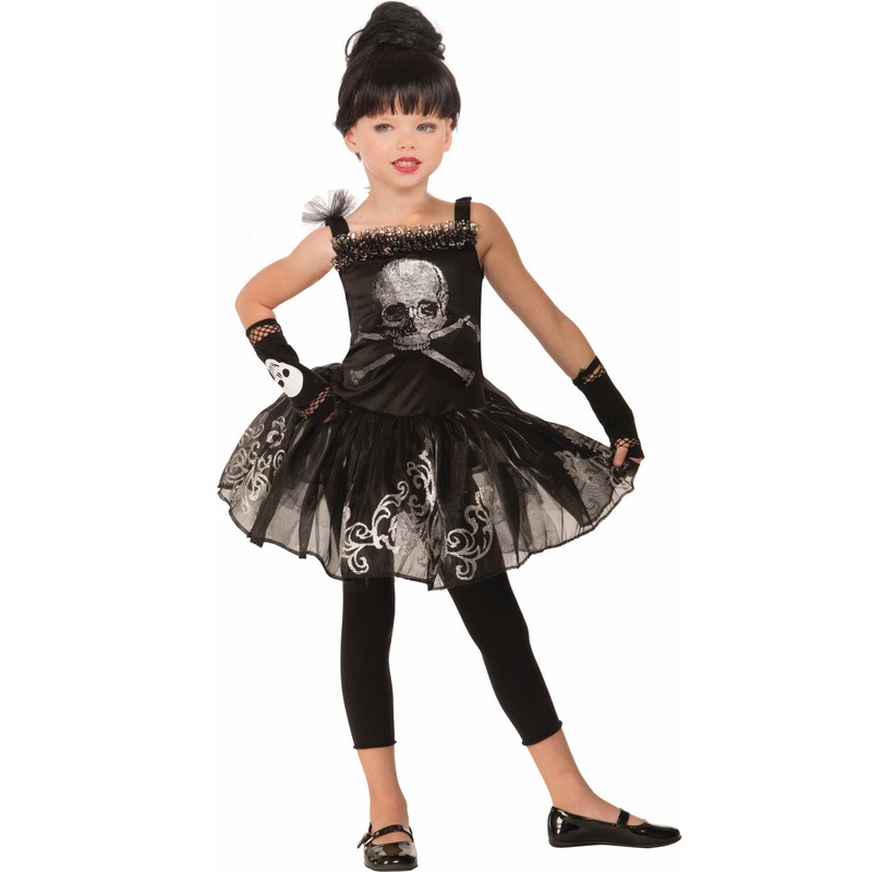 Skull Ballerina Child Costume Medium
