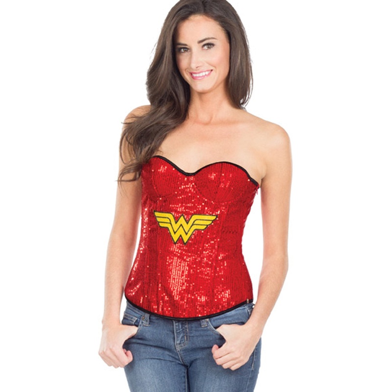 Wonder Woman Red Sequin Corset M