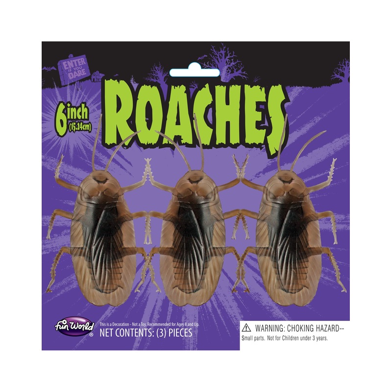 6" Roaches 3 Piece Tied on Card OS