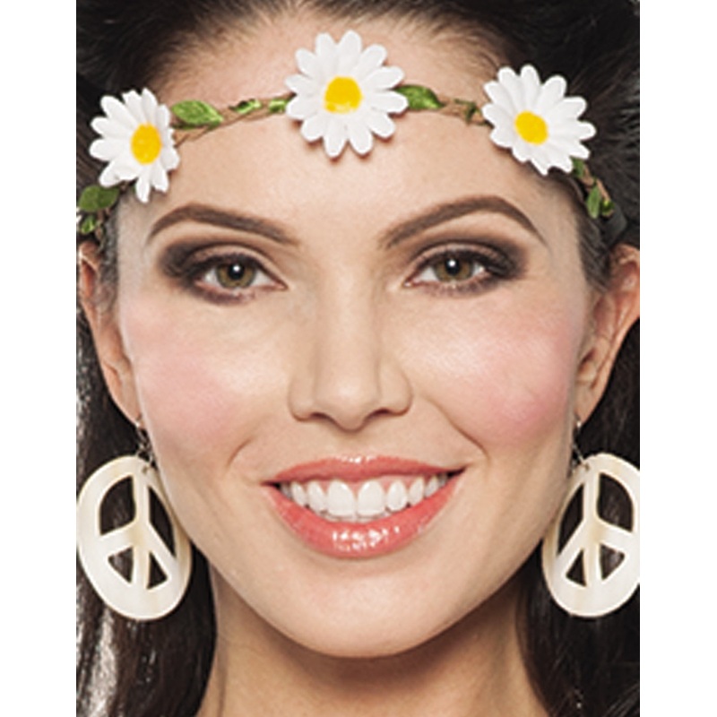 70's Daisy Adult Hippie Headband Choker One Size