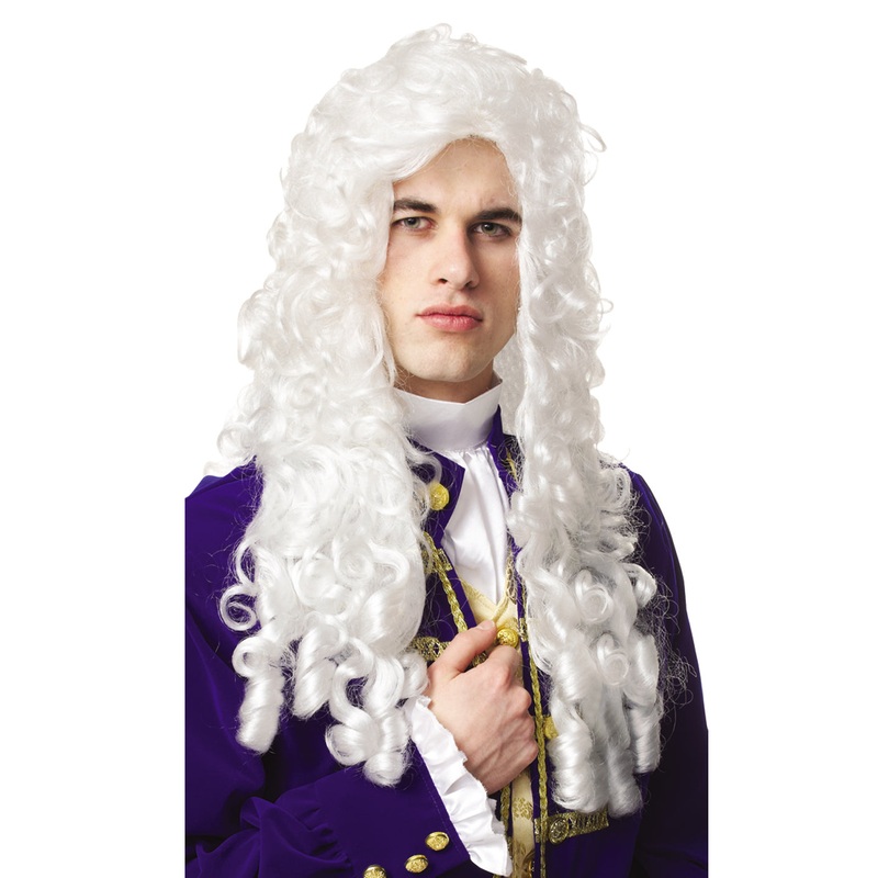 Boston Noblemen Mens Adult White Wig Adult One Size