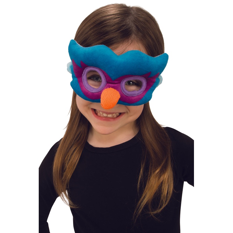 Childs Blue Plush Owl Costume Mask Child One Size