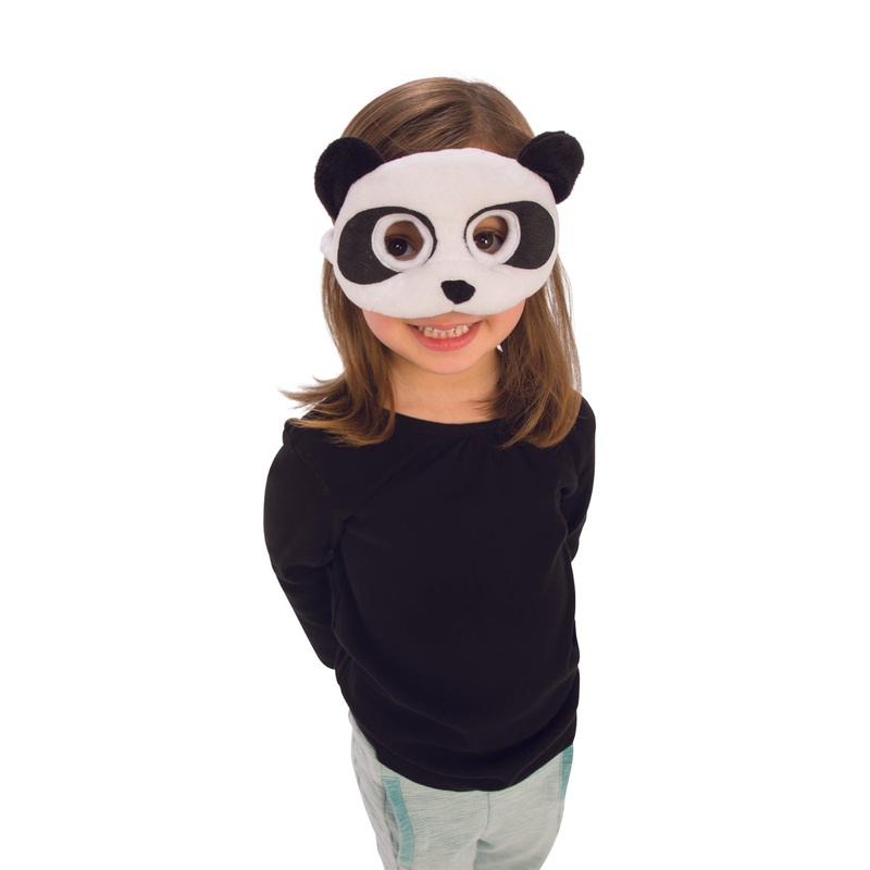 Childs Panda Bear Plush Costume Mask Child One Size
