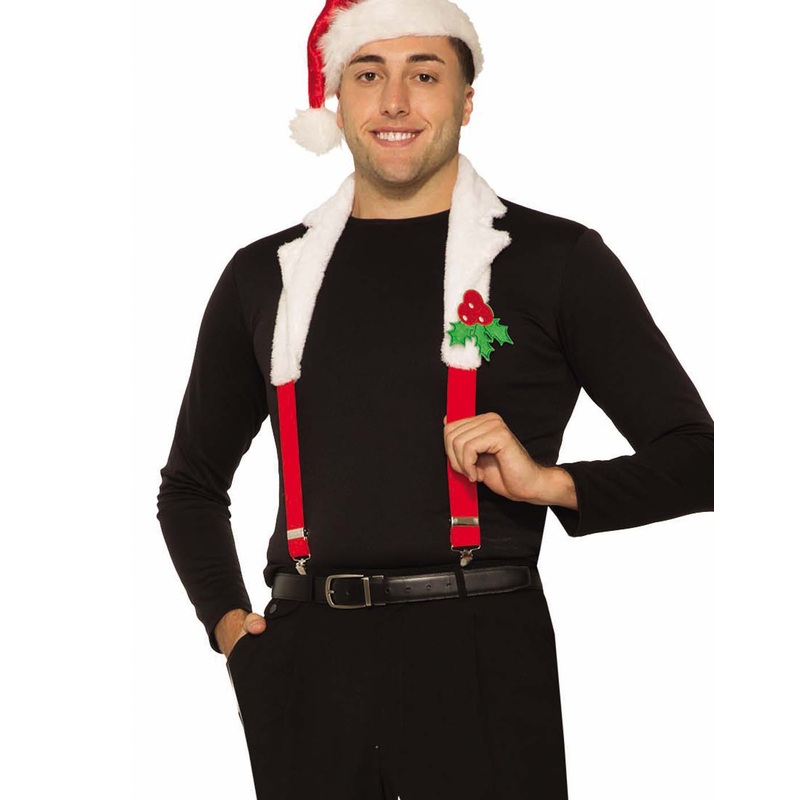 Christmas Suspenders With Collar Adult Set Adult One Size