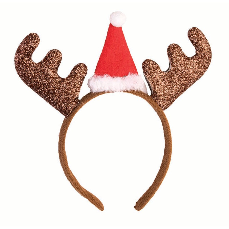 Glitter Reindeer Adult Headband One Size