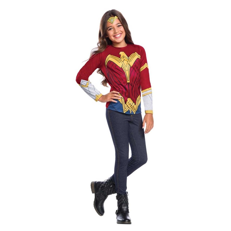 Justice League Wonder Woman Childs Costume Top With Tiara M
