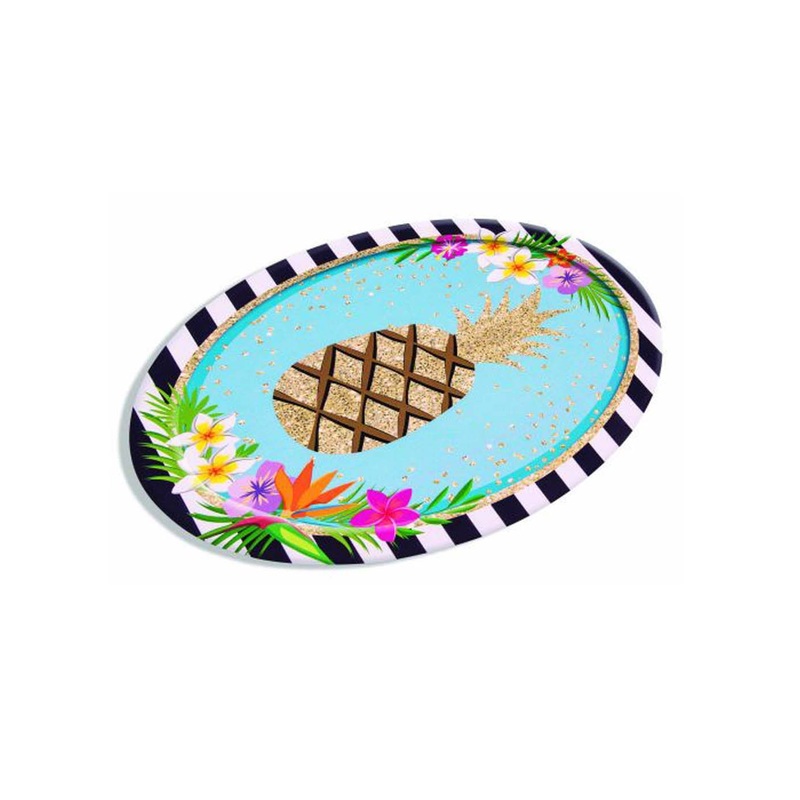 Luau Oblong Platter Hawaiian Party Plates One Size
