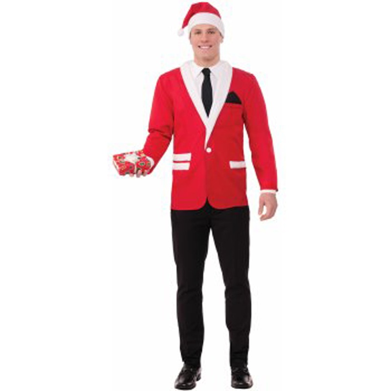 Simply Suited Adult Santa Jacket Hat Costume Set STD