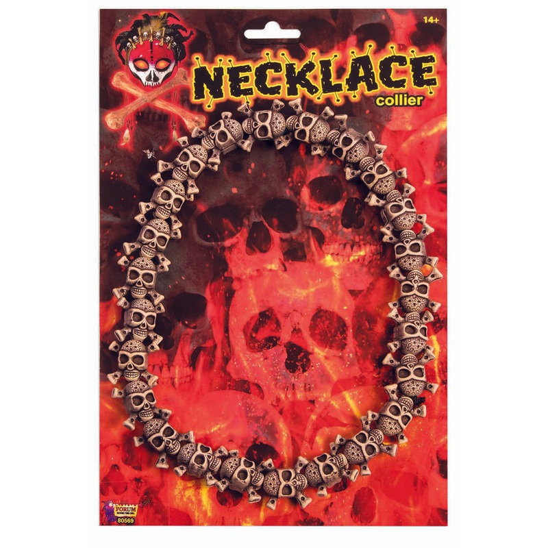 Skull Adult Costume Necklace Adult One Size