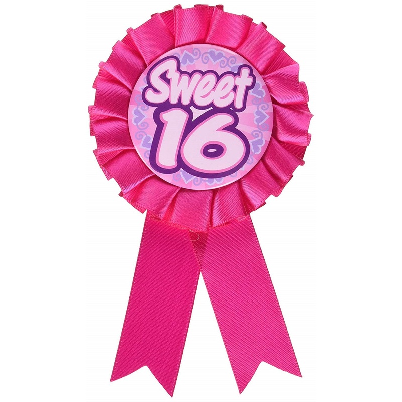 Sweet 16 Birthday Award Ribbon One Size