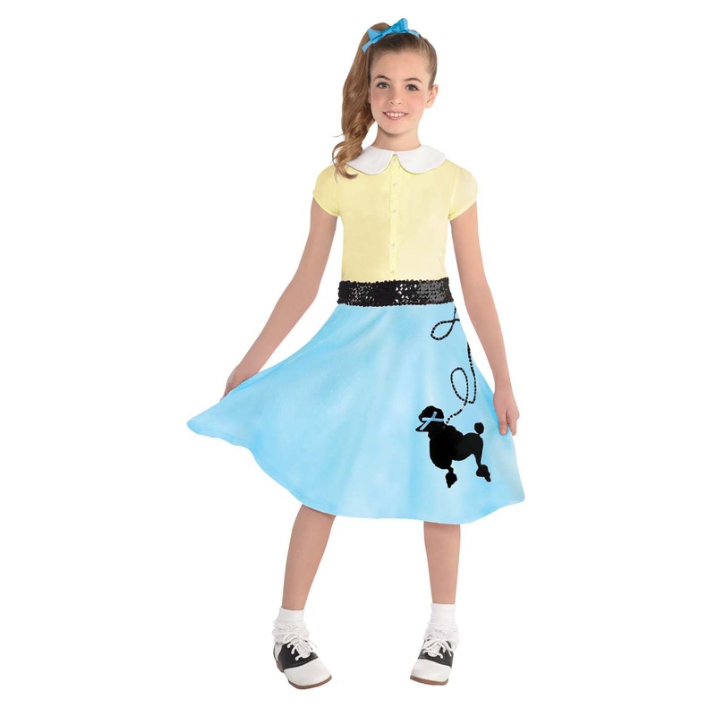 50S Child Blue Poodle Skirt Child Standard