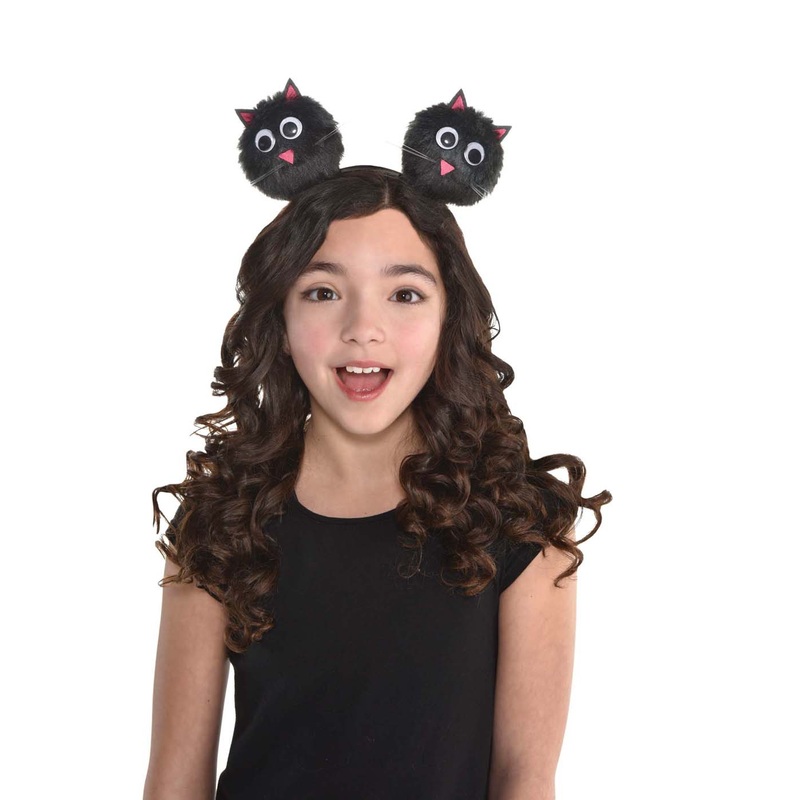 Black Cat Pom Pom Child Headband Child One Size