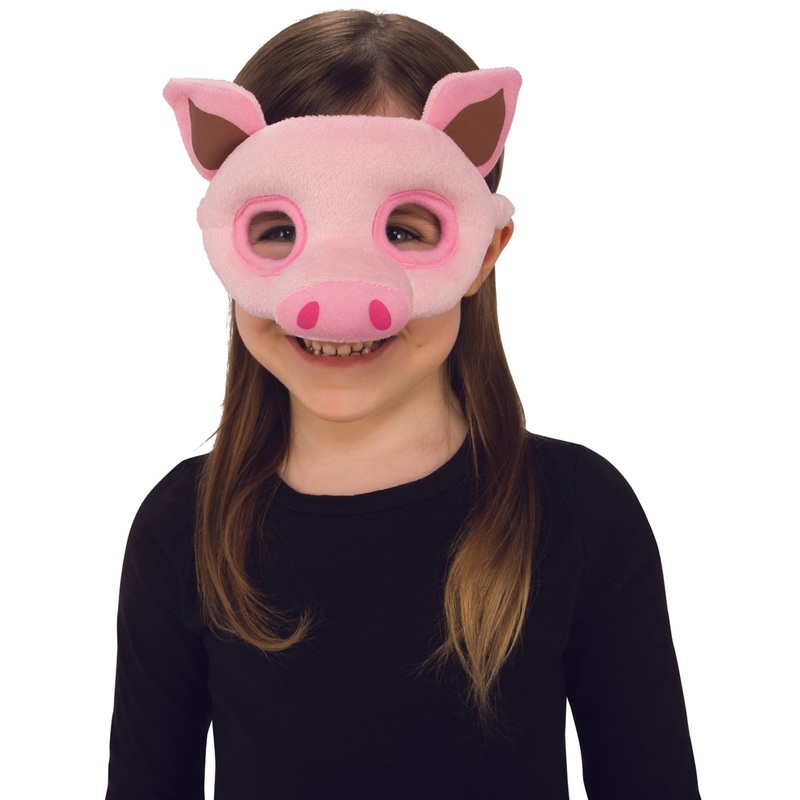 Childs Piglet Piggy Plush Costume Mask Child One Size