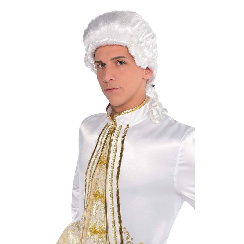 Colonial Man Adult Aristocrat White Wig Adult One Size