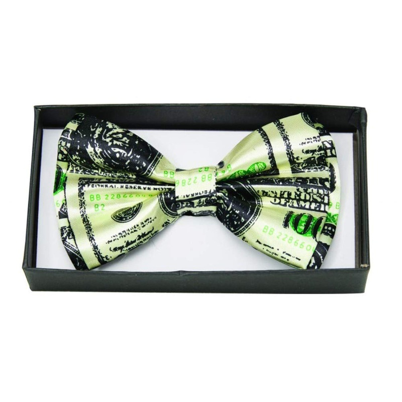 Currency Print Mens Adult Costume Bowtie Adult One Size