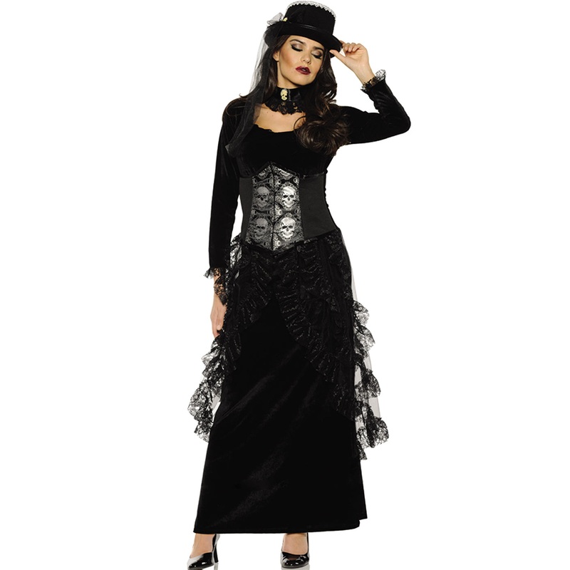 Dark Mistress Womens Gothic Victorian Witch Halloween Costume Small