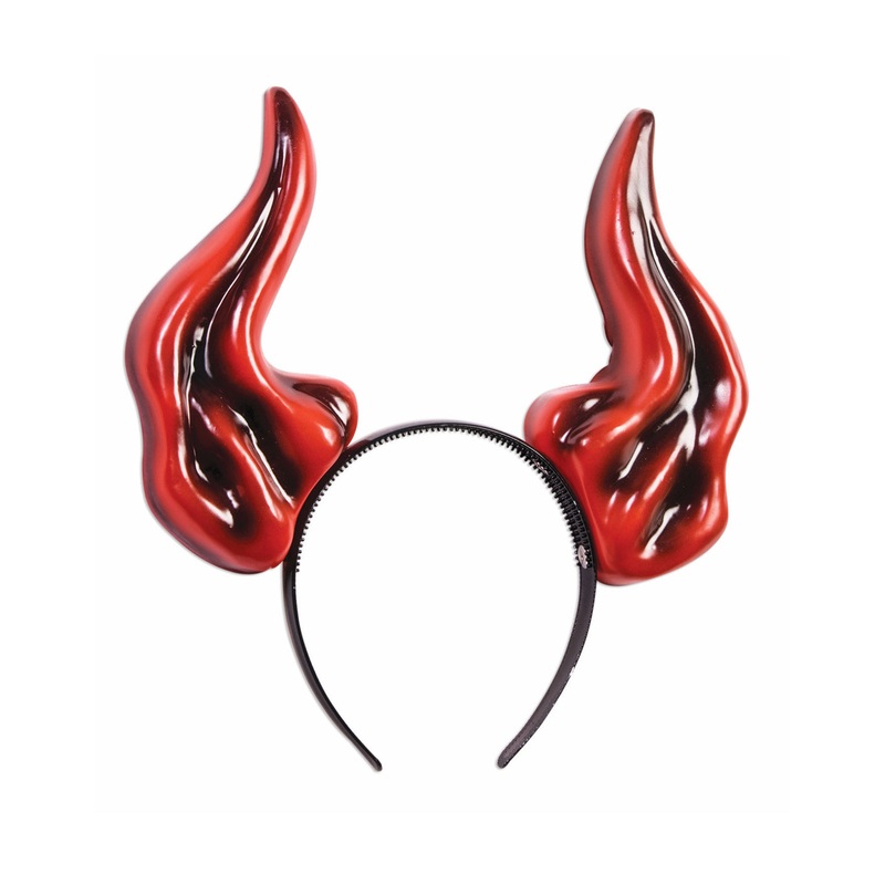 Demon Horns Adult Costume Headband Black