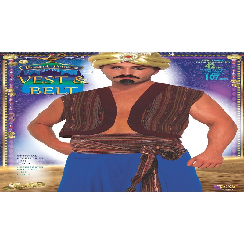 Desert Prince Adult Vest And Belt Set Adult Standard
