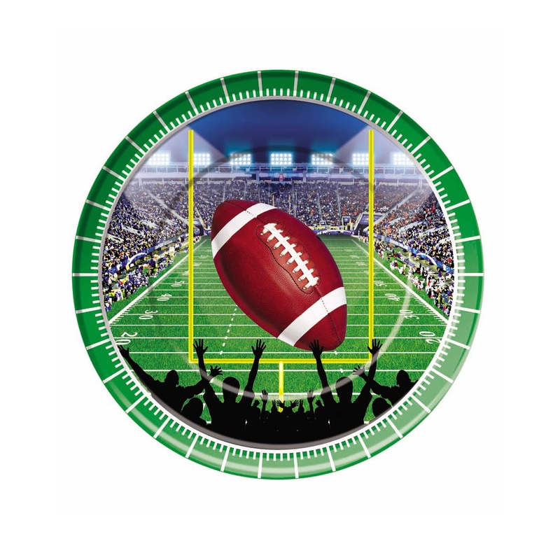 Football Party 9 Inch Round Plates 9 Inches