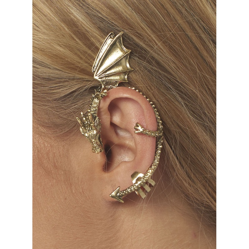 Gold Dragon Wrap Around Adult Ear Cuff Adult One Size