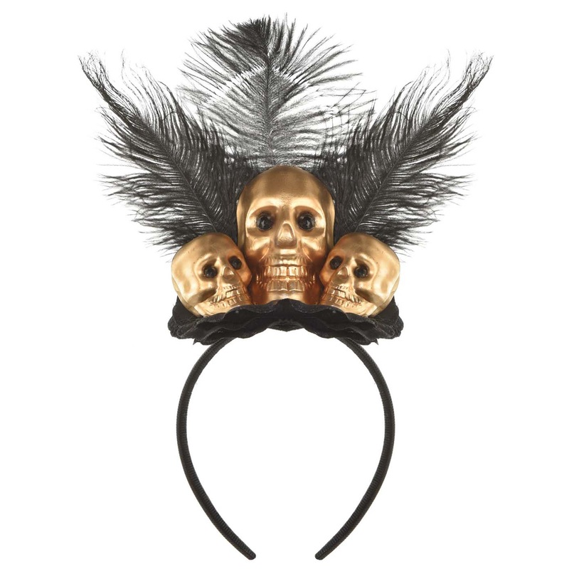 Golden Skeleton Adult Fashion Headband Adult One Size