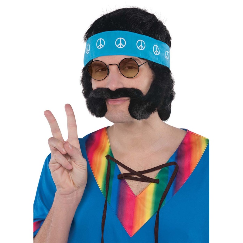 Hippie Adult Accessory Wig Kit Adult One Size