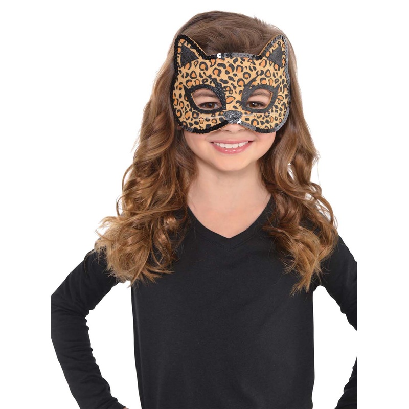 Leopard Cat Child Felt Mask Child One Size