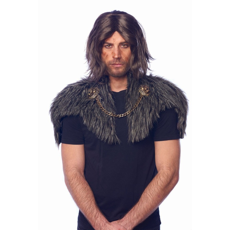 Medieval Faux Fur Costume Capelet Adult One Size Fits Most