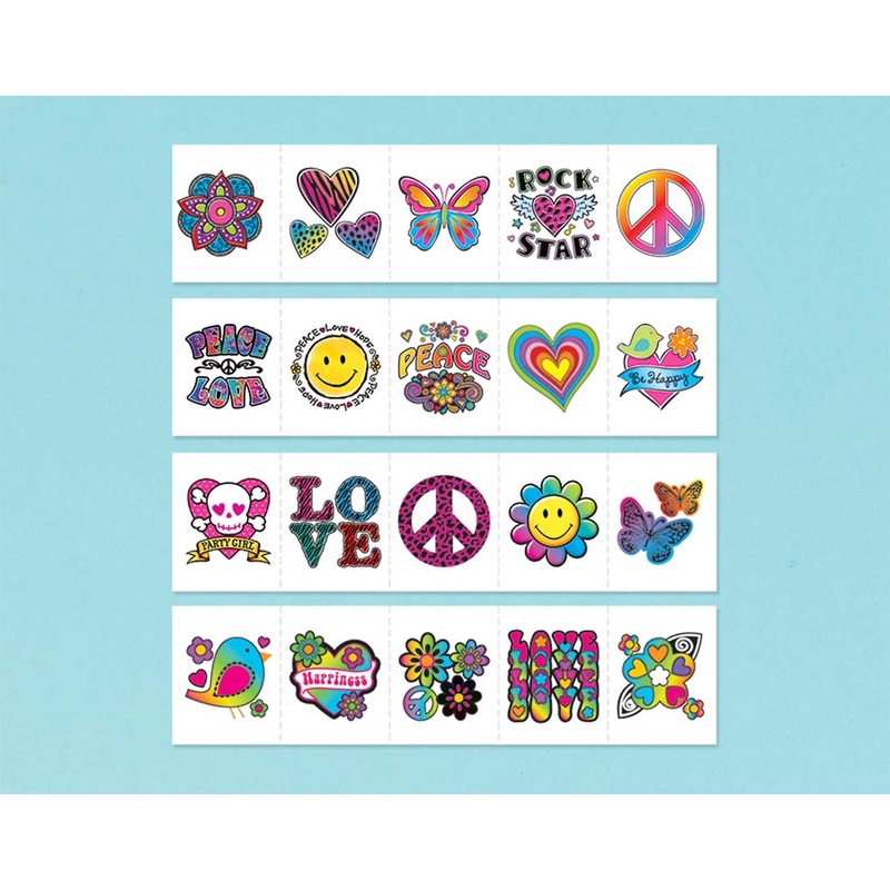 Mega Value Temporary Tattoo Girls Party Favors 1.5 X 2 Inch Tattoos