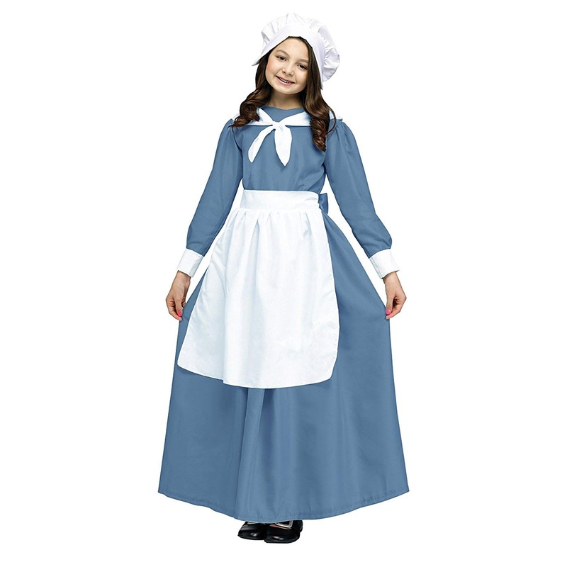 Pilgrim Girls Child White Apron And Cap Child One Size