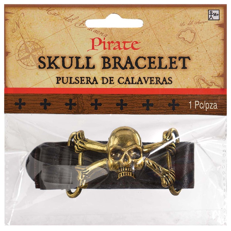 Pirate Skull Adult Bracelet Cuff Adult One Size