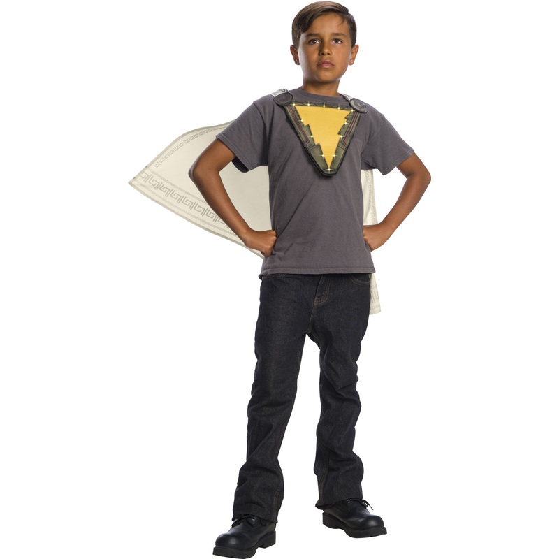 Shazam Superhero Child Light Up Chest Cape Child One Size