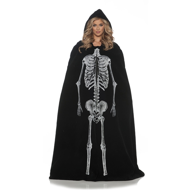 Skeleton Womens Adult Cape OS