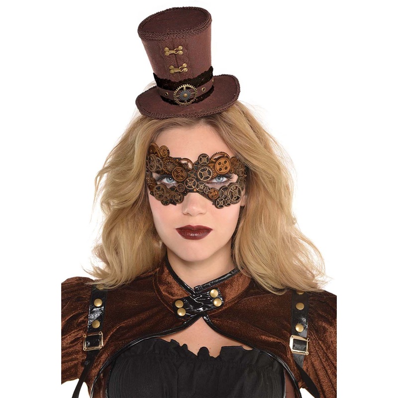 Steampunk Adult Plastic Eye Mask Adult One Size