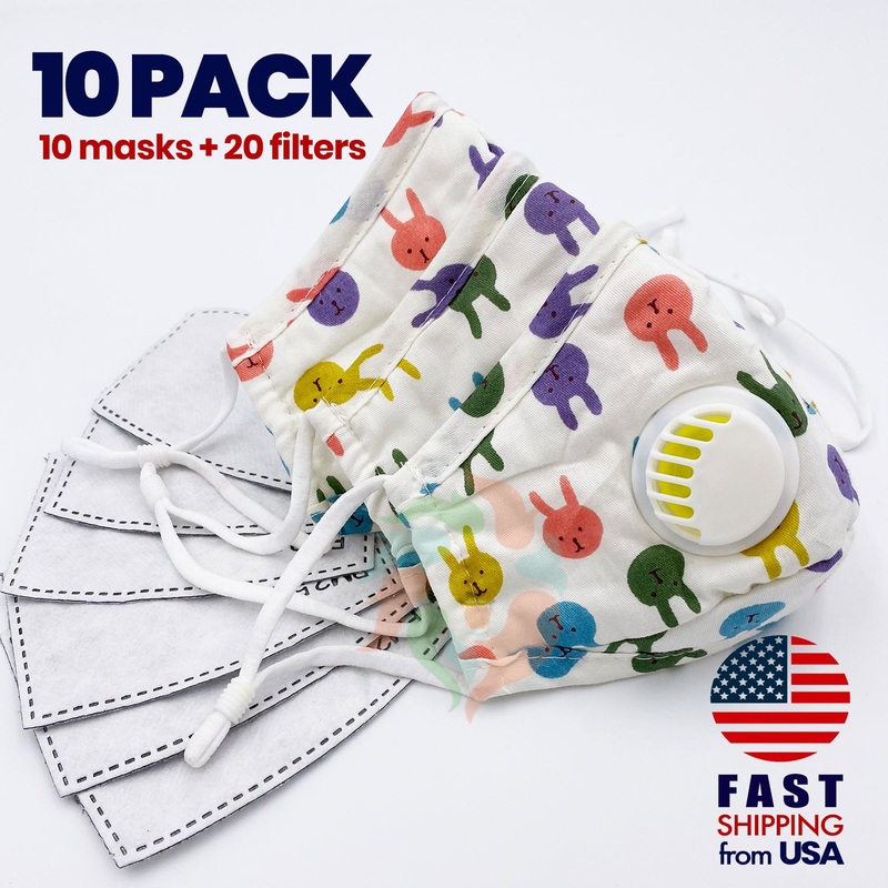 [10 PACK] Bunny Kids Cotton Mask Kids (3-8 years)