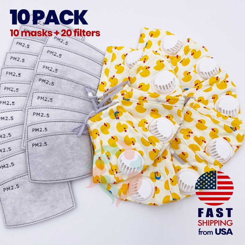 [10 PACK] Ducky Kids Cotton Mask Kids (3-8 years)