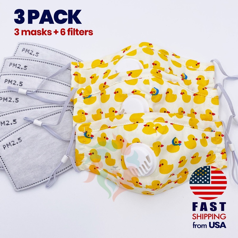 [3 PACK] Ducky Kids Cotton Mask Kids (3-8 years)