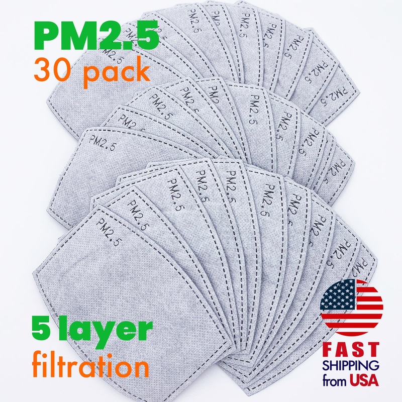 [30 PACK] PM2.5 Activated Carbon Filters Approx 3.3"x 4.3"