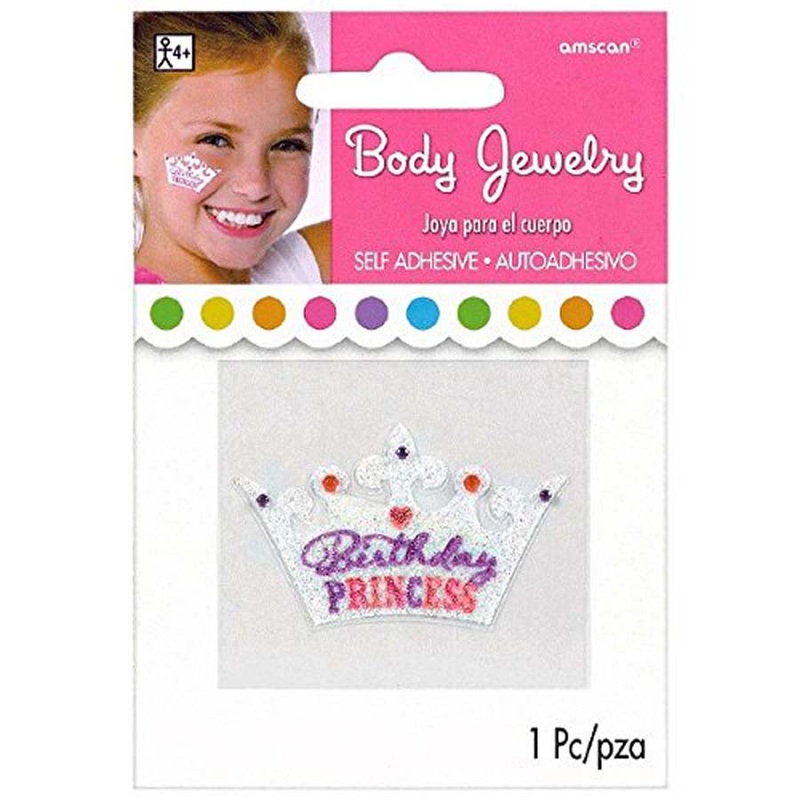 Birthday Princess Childs Body Jewelry 5 x 3.5 Inches