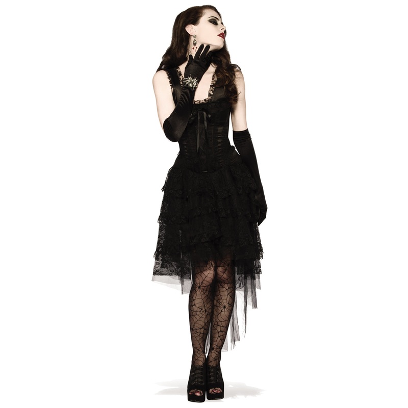 Black As Night Witch Lace Dress STD