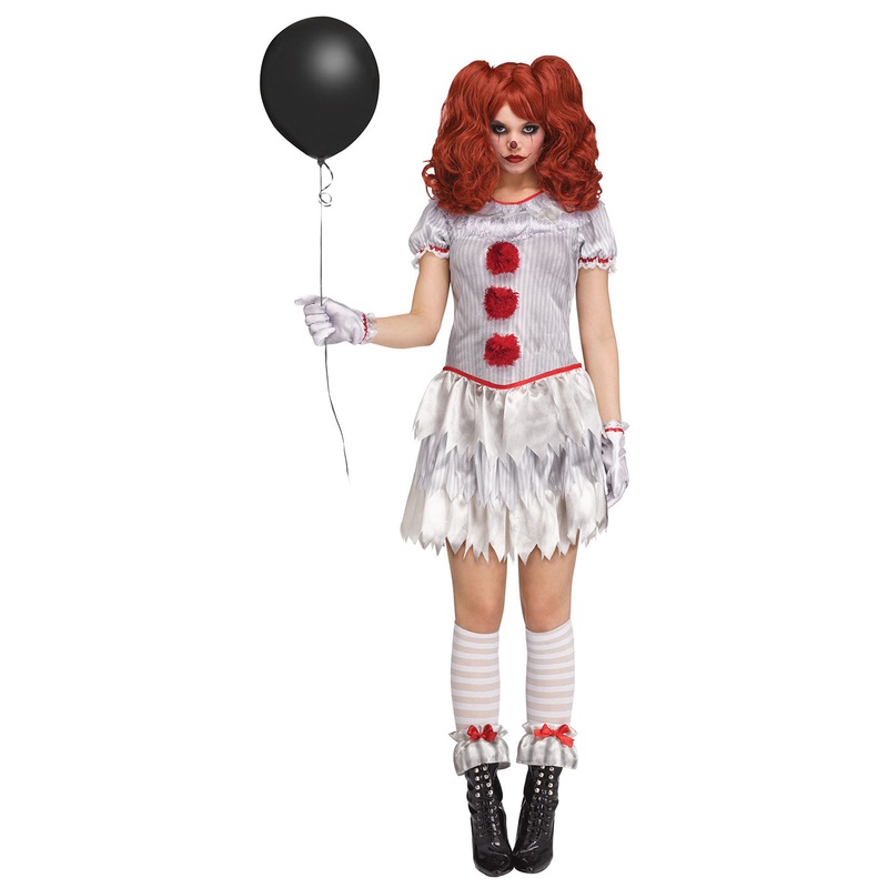 Carnevil Clown Womens IT Costume Adult Large 12-14