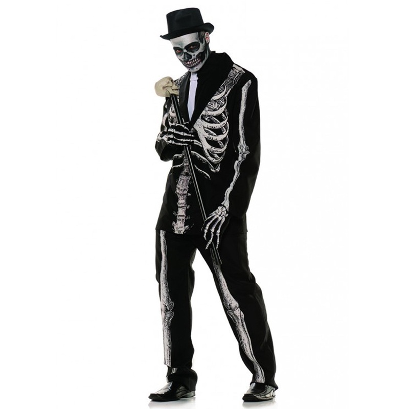 Day Of The Dead Skeleton Mens Costume 2XL