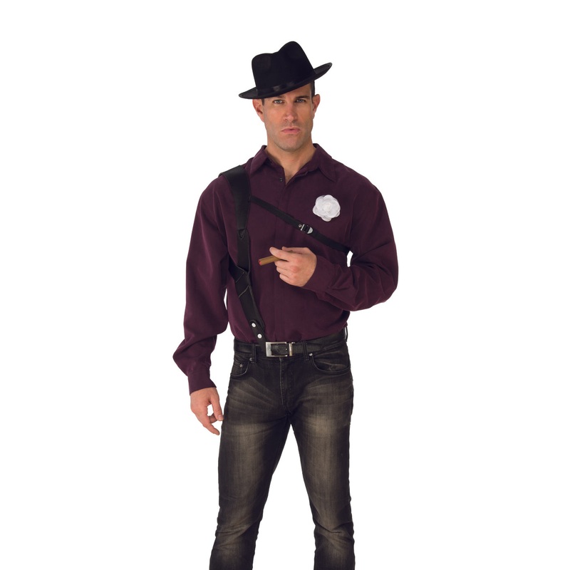 Deluxe Gangster Mobster Mens Costume Kit Adult One Size